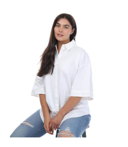 Womens/ladies orlanda 3/4 length oversized shirt white Ted Baker