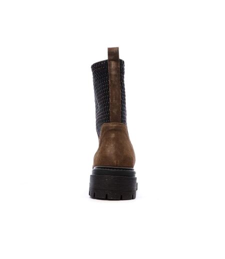 Bottines marron/noir femme geox iridea