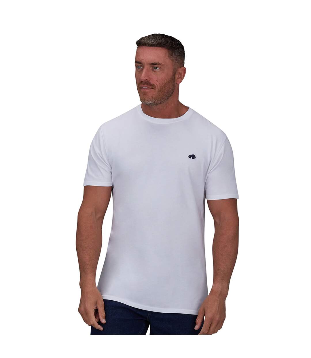 T-shirt Classic Homme Blanc Raging Bull-3