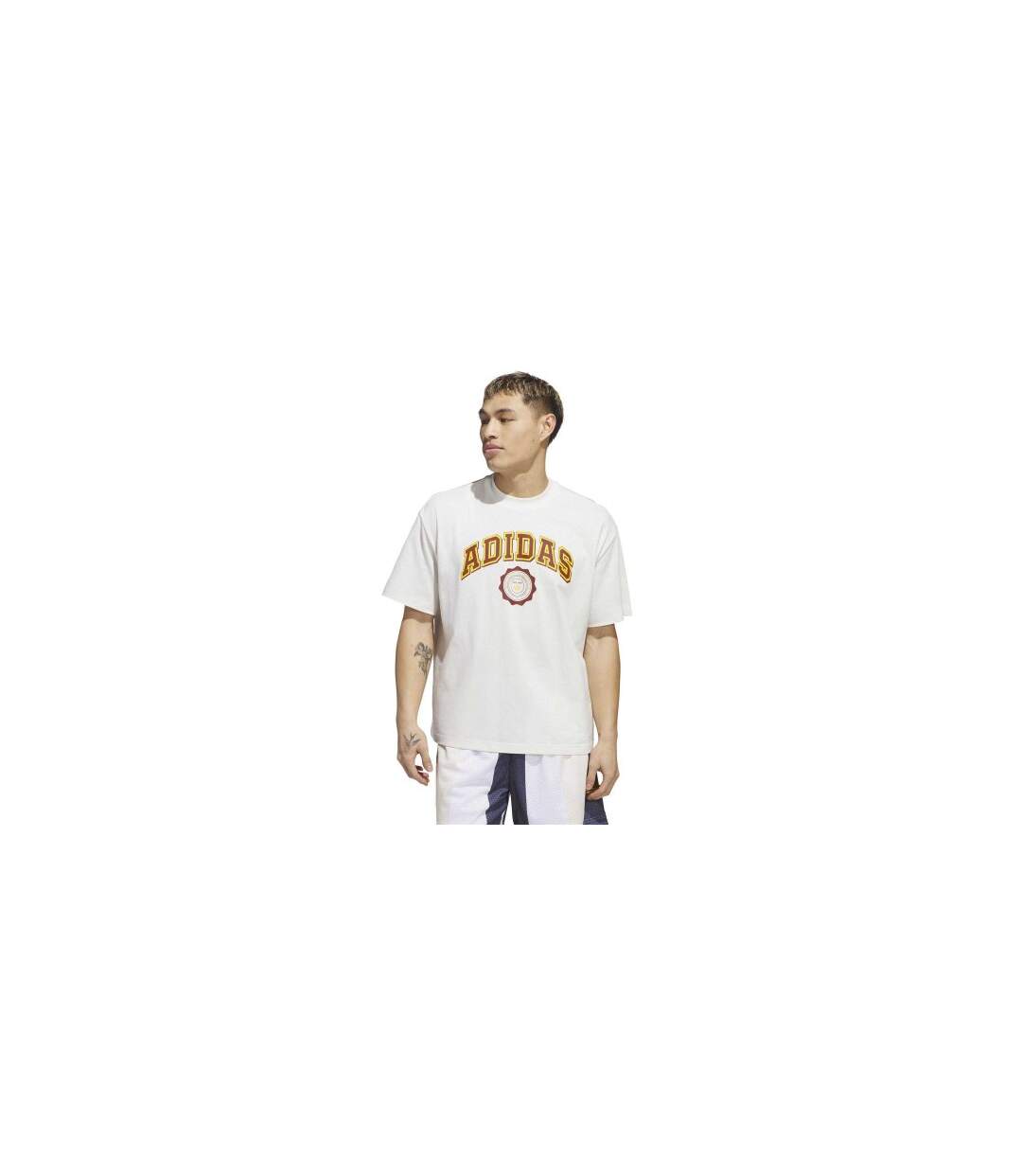 T-shirt Basket Motif/style Logo Imprimé Gfx Adulte Blanc Nuage Adidas-1