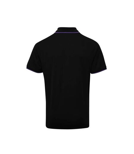 Polo Coolchecker Homme Noir Violet Premier