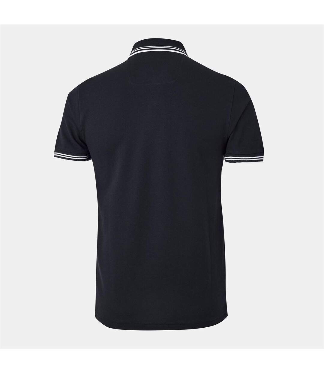 Mens Paul Contrast Striped Polo Shirt Dark Blue Boss-2