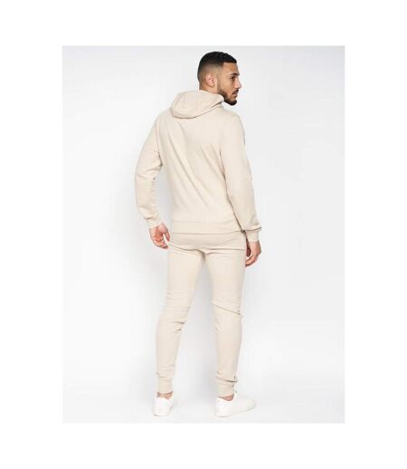 Ensemble Sweat À Capuche Et Pantalon De Jogging Emmon Homme Beige Gris Crosshatch