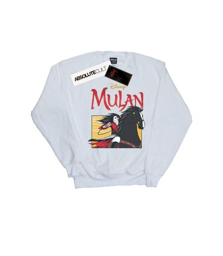 Disney Sweatshirt Womens/Ladies Mulan Movie Horse Frame (Blanc) - UTBI26590