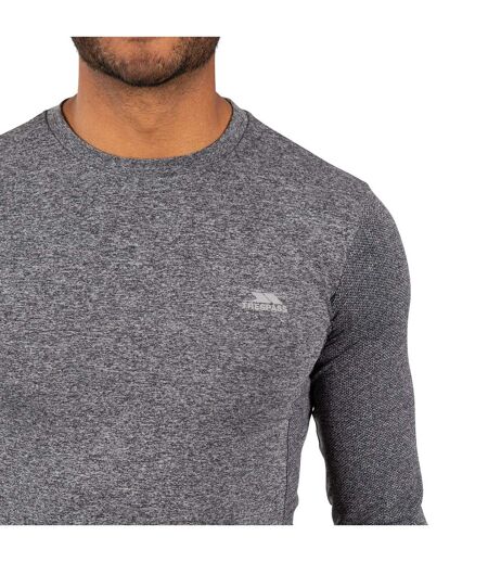 Trespass Mens Timo Long Sleeve Active Top (Black Marl) - UTTP3573