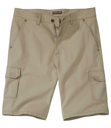 Men's Beige Casual Cargo Shorts