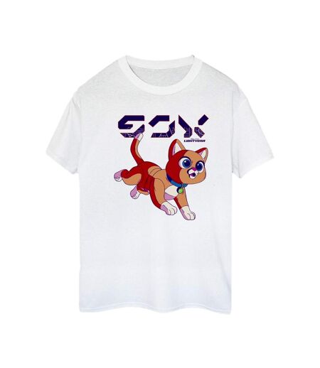 Disney Femme/Ladies Lightyear Sox Digital Cute Cotton Boyfriend T-Shirt (Blanc) - UTBI34124