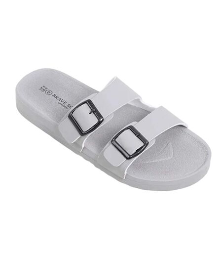 Mens Moulded Footbed Sandals Light Grey Brave Soul