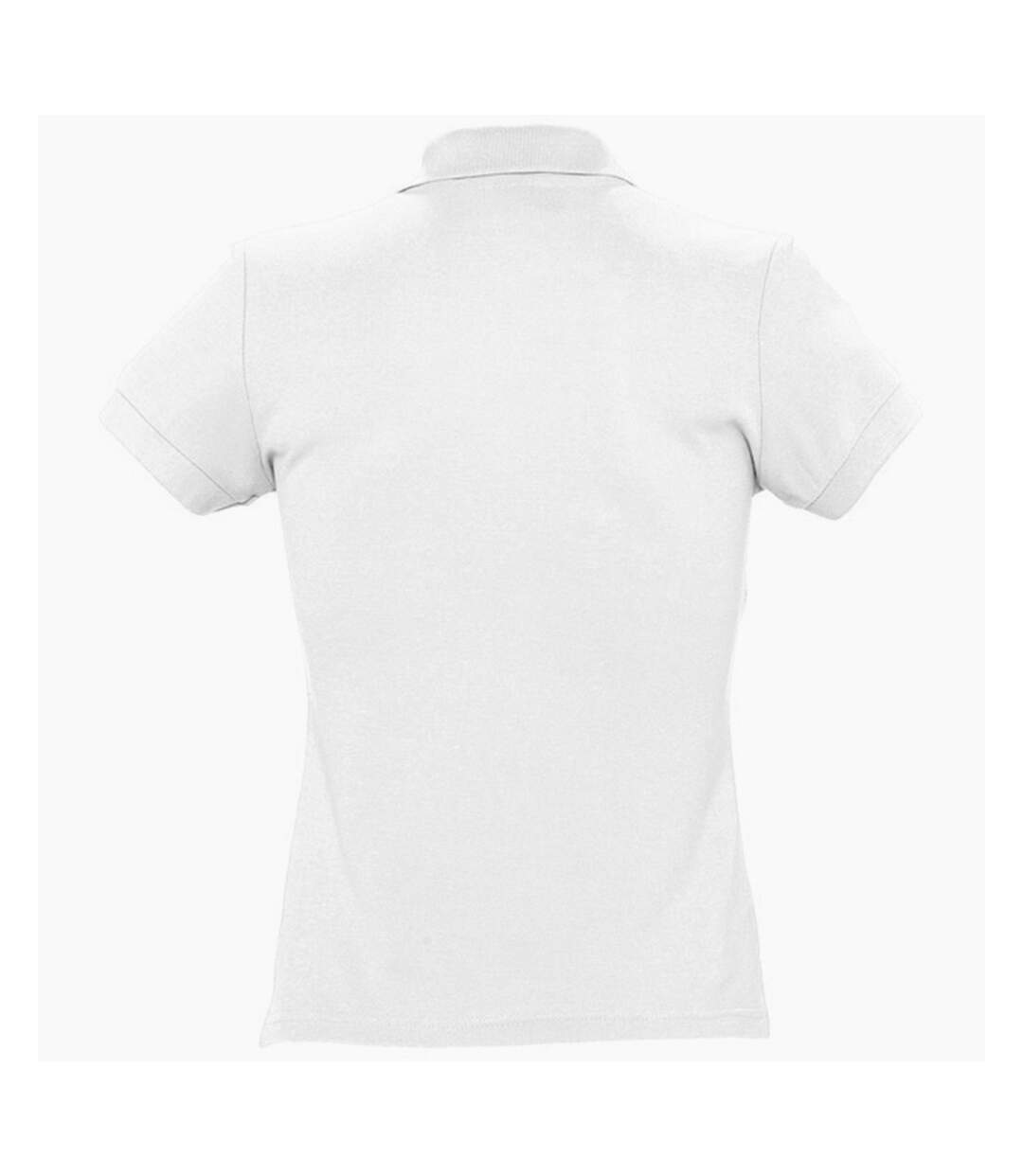 Passion polo 100% coton à manches courtes femme blanc SOLS