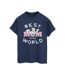 Disney Womens/Ladies 101 Dalmatians Best Mum In The World Cotton Boyfriend T-Shirt (Bleu marine) - UTBI26067-1
