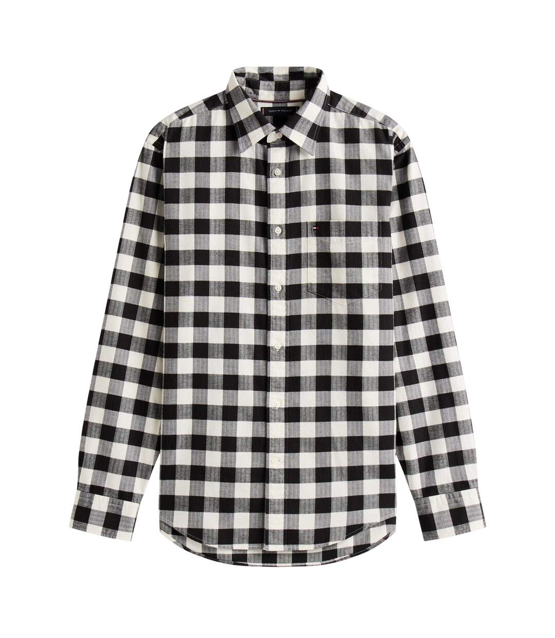 Chemise Manches Longues Motif/style À Carreaux Homme Noir Blanc Tommy Hilfiger-2