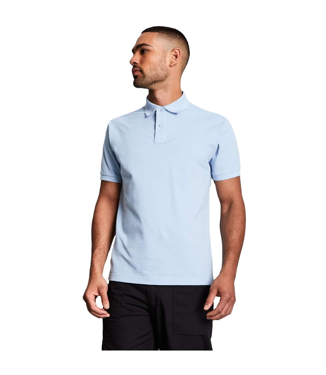 Asquith & Fox Mens Plain Short Sleeve Polo Shirt (Sky)