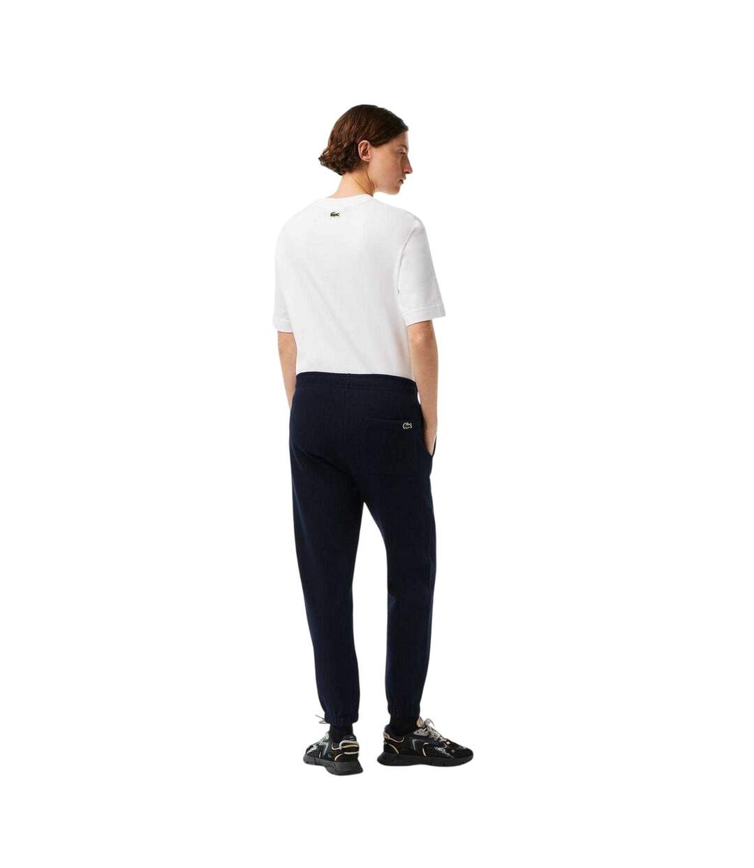 Womens/ladies Woven Relaxed Fit Joggers Navy Blue Lacoste-3