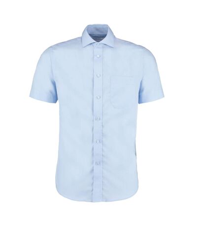 Kustom Kit Mens Premium Corporate Short-Sleeved Shirt (Light Blue)