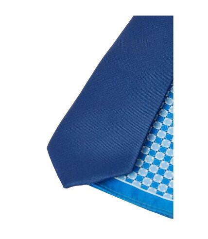 Mens geometric tie & pocket square set one size blue Burton