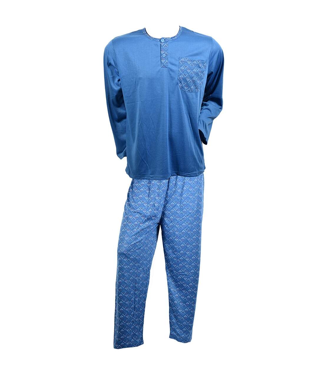 Pyjama Homme Long Eco FANTAISIE 1993 Pyjama ECO FANTAISIE Bleu-1