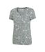 Mountain Warehouse Womens/Ladies Devon Flowers Keyhole T-Shirt (Pale Green) - UTMW3138