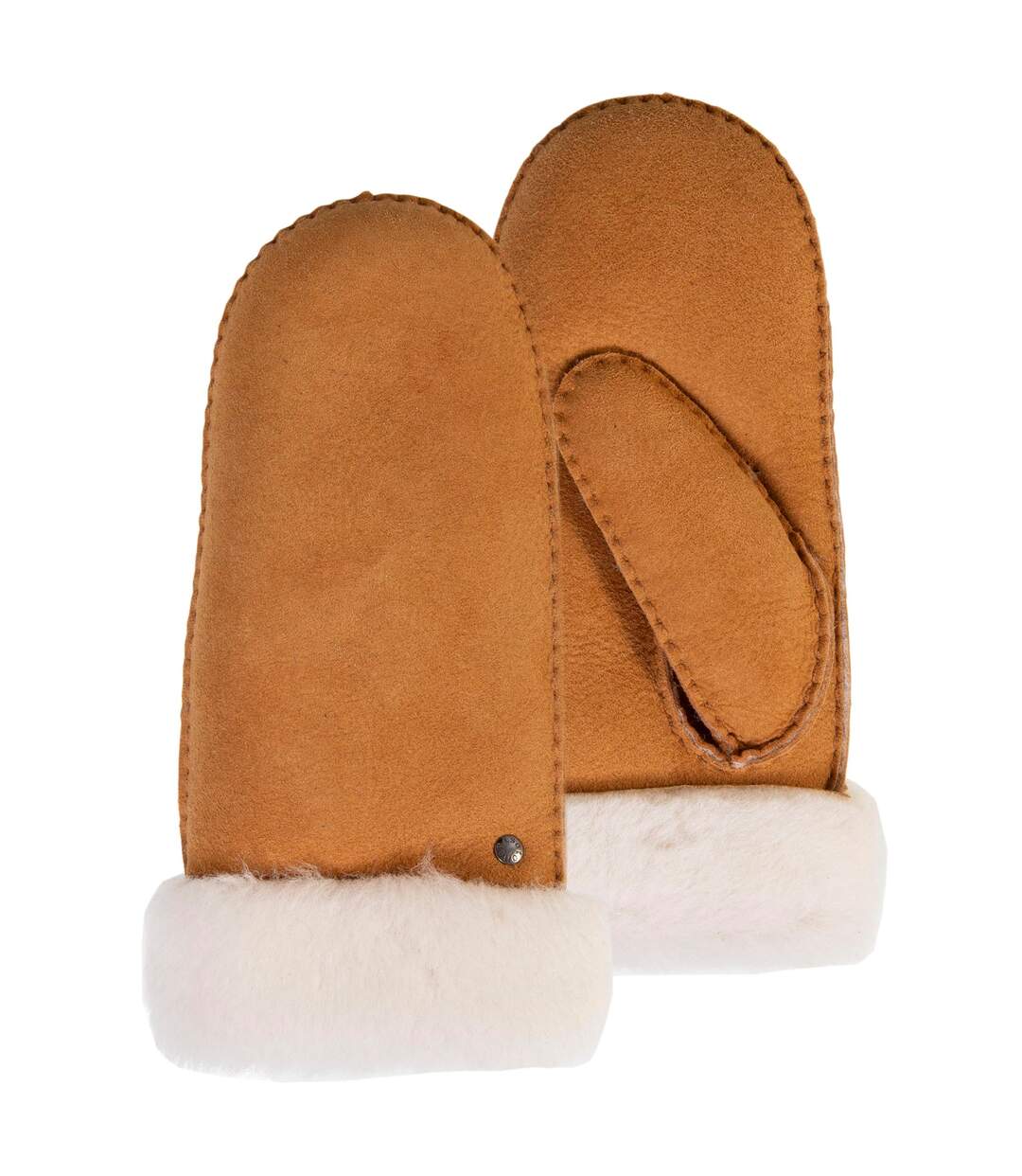 Isotoner Gants femme chauds et doux, en cuir de mouton retourné, et intérieur imitation fourrure-1