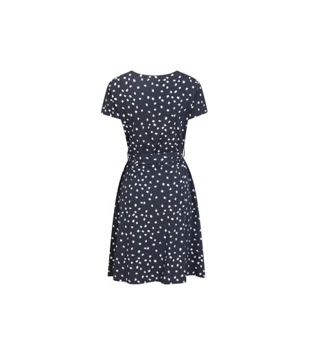 Womens/ladies Santorini Daisy Jersey Uv Protection Dress Navy Mountain Warehouse
