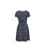 Womens/ladies Santorini Daisy Jersey Uv Protection Dress Navy Mountain Warehouse-2