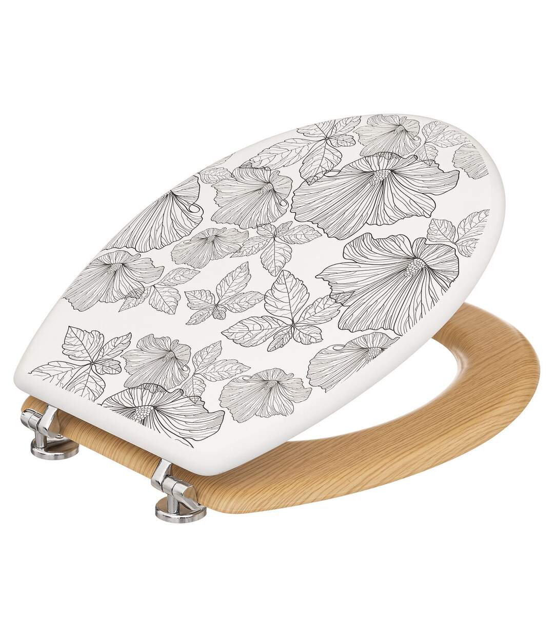 Abattant WC BlackFlora en bois et Zinc-3
