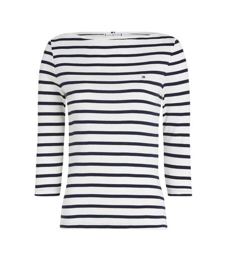 T-shirt Motif/style Rayé Femme Bleu Marine Foncé Tommy Hilfiger