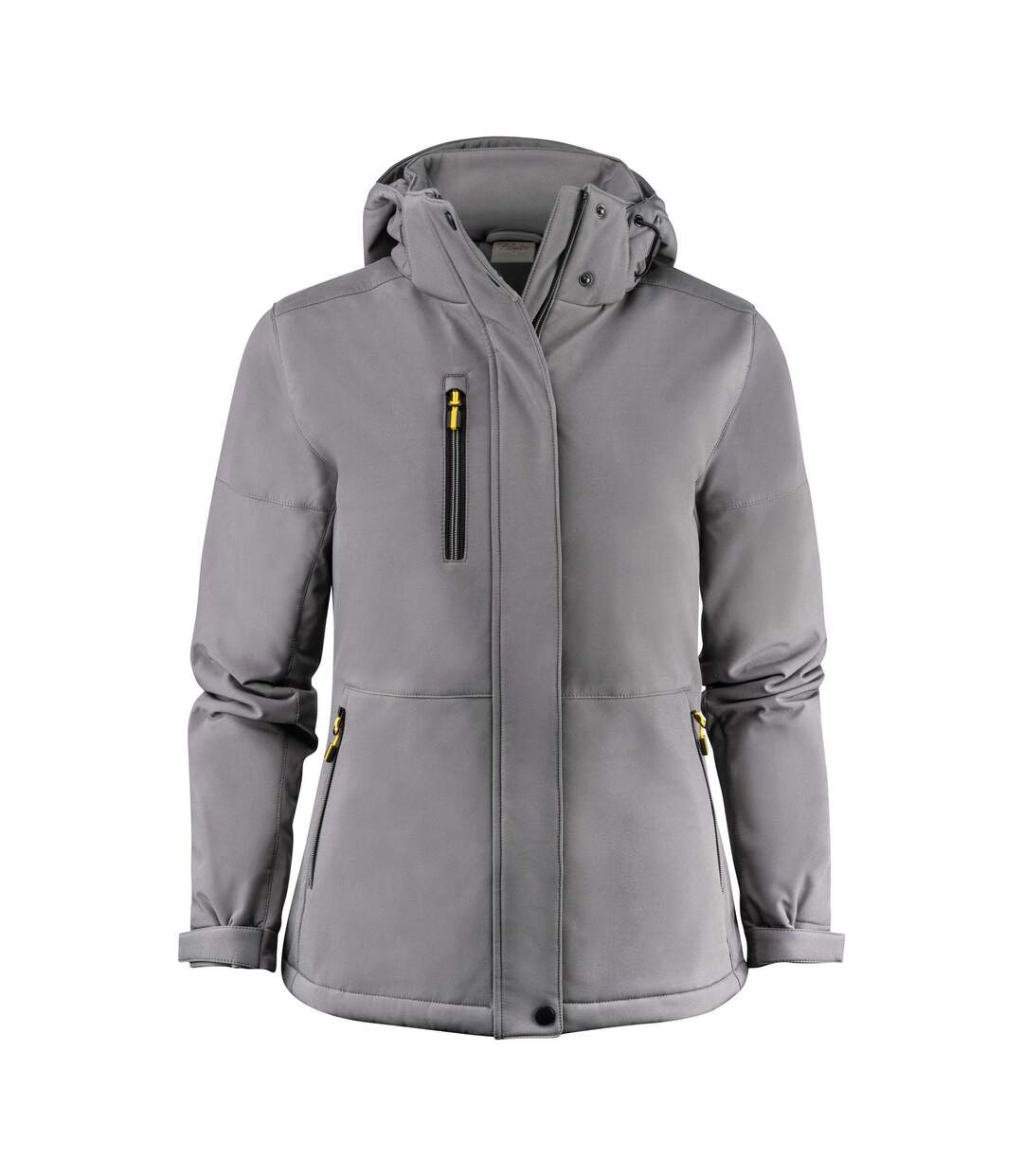 Womens/ladies Overlanding Soft Shell Jacket Steel Grey Printer-1