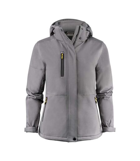 Womens/ladies Overlanding Soft Shell Jacket Steel Grey Printer