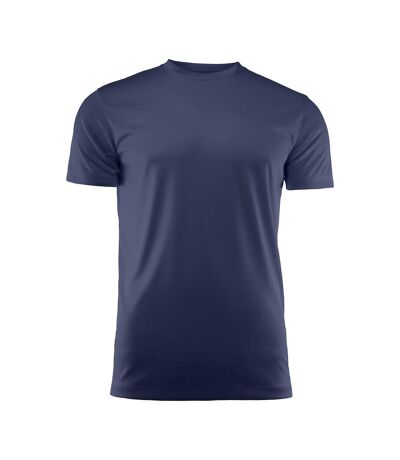 T-shirt run homme bleu marine Printer RED