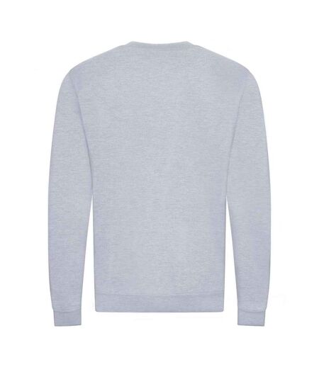 Unisex adult organic sweatshirt heather grey Awdis