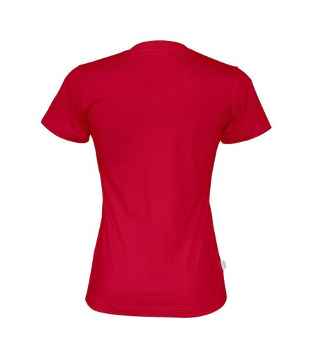 Womens/ladies T-shirt Red Cottover