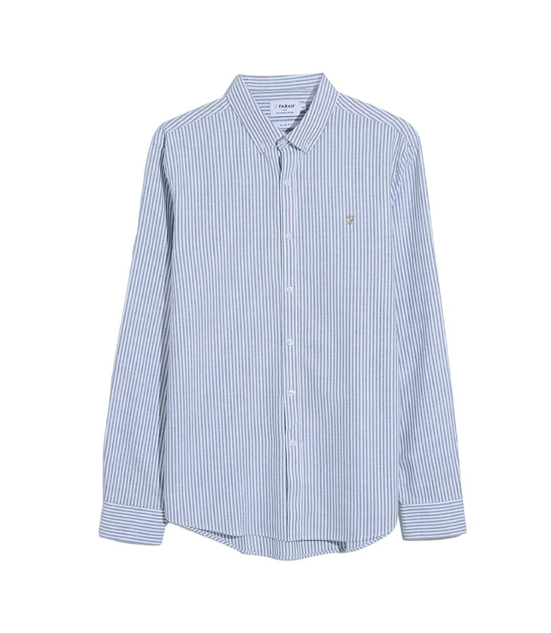 Chemise Motif/style À Rayures Brewer Homme Bleu Clair Farah-1