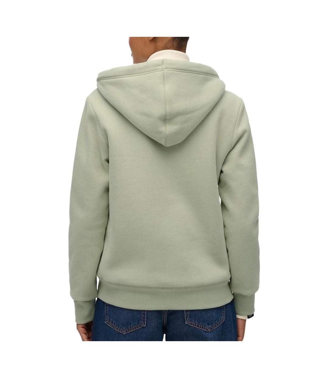 Sweat zippé vert femme superdry borg-2
