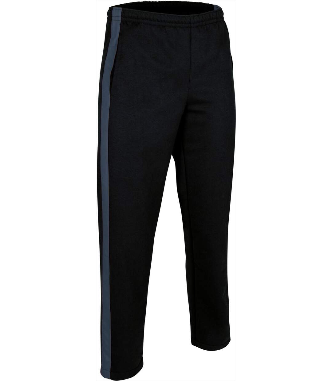 Pantalon jogging homme avec bande contrastée - PARK - noir et gris charbon