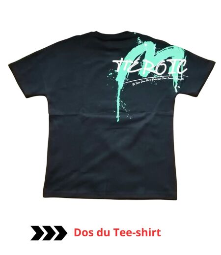 T-Shirt Manches Courtes -  Homme - Col Rond - Couleur Noir