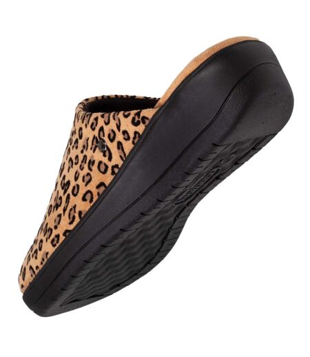 Isotoner Chaussons Mules femme ultra confortables et légères, faciles à enfiler, talon de 4,5 cm