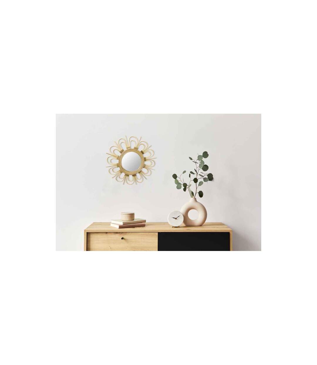 Miroir Mural Design en Rotin Aina 43cm Naturel-4