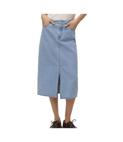 Jupe longue jean bleu femme vero moda veri - l