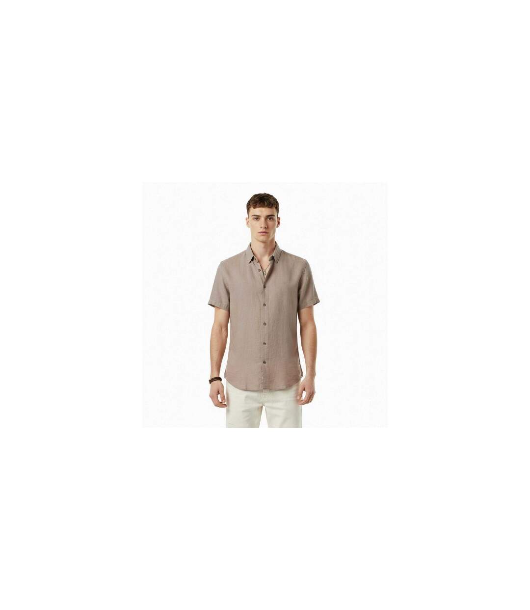 Chemise Manches Courtes Décontracté Homme Kaki Gris Jack Wills-1