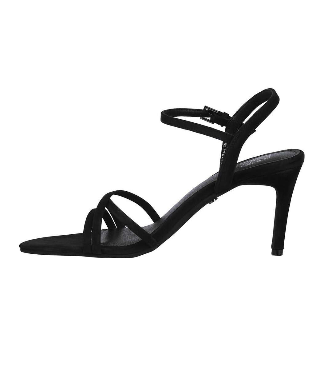 Womens/ladies Leather Stiletto Heel Sandals Black Biba-2