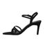 Womens/ladies Leather Stiletto Heel Sandals Black Biba-2