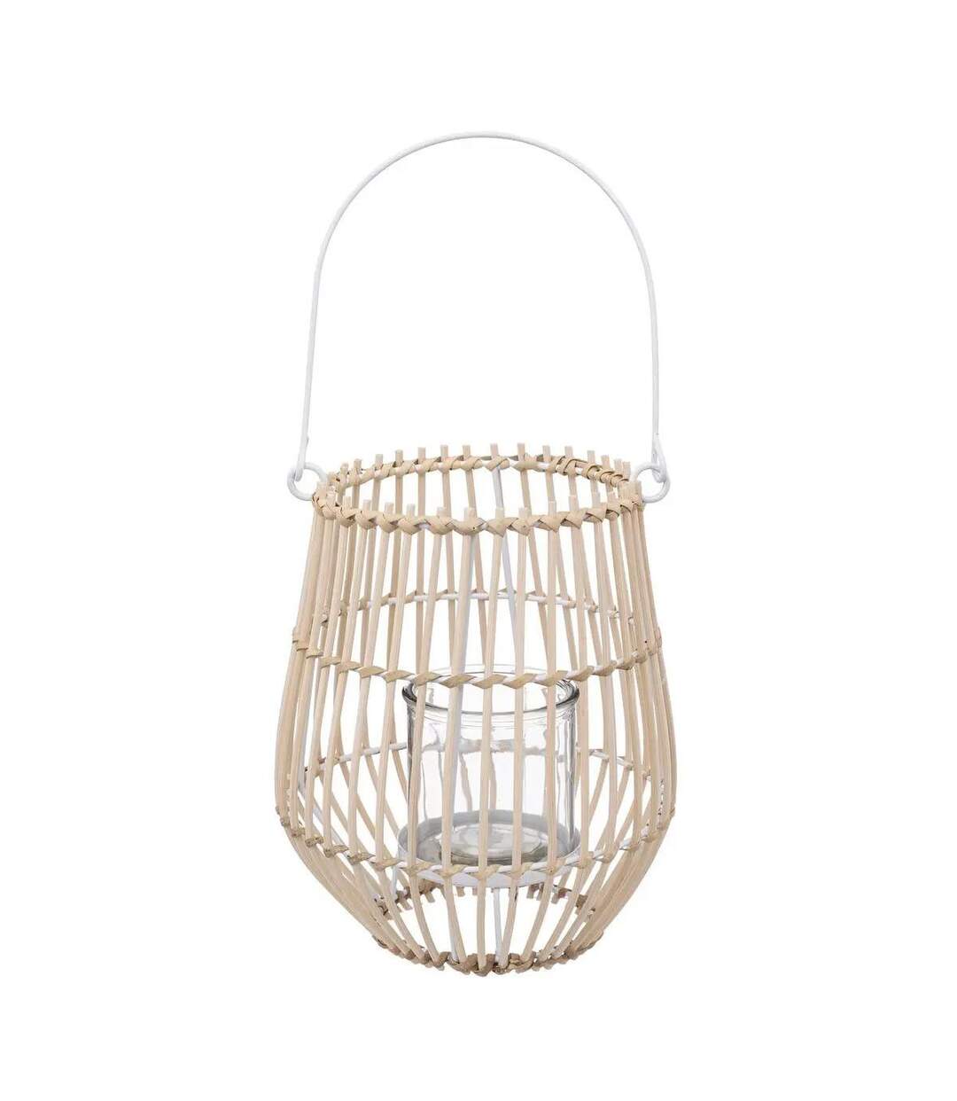 Lanterne Déco en Rotin Malino 21cm Beige-1