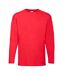 Fruit of the Loom Mens Valueweight Long-Sleeved T-Shirt (Red)