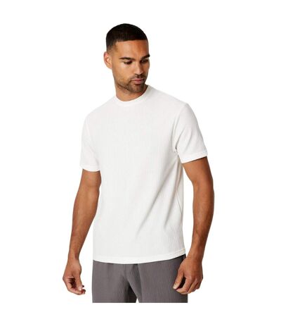 Mens ribbed crew neck t-shirt off white Burton