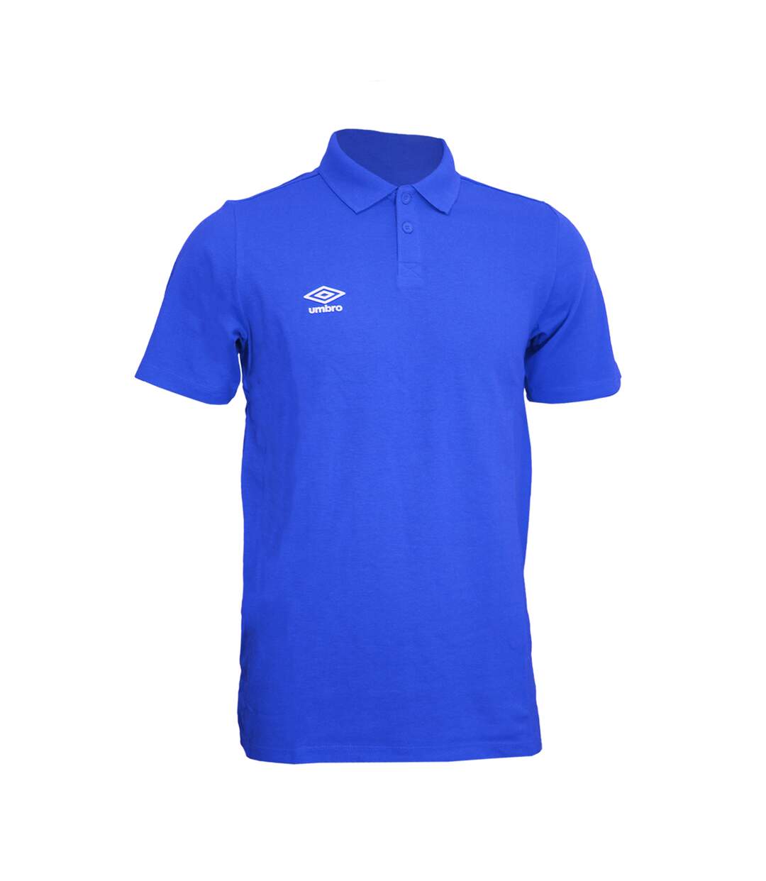 Mens Essential Polo Shirt Royal Blue White Umbro-1