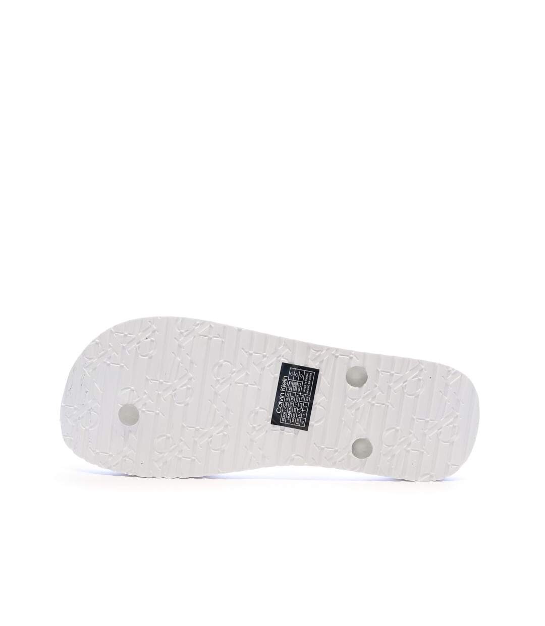 Tongs blanches homme calvin klein jeans beach thong-2