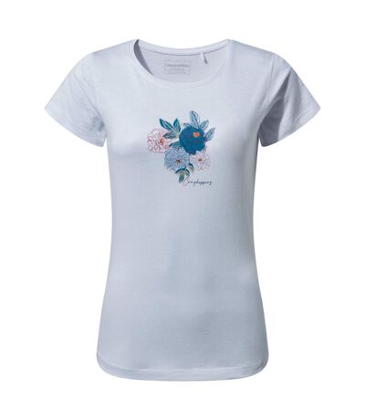 Craghoppers Womens/Ladies Miri Floral Short-Sleeved T-Shirt (Optic White) - UTCG1639