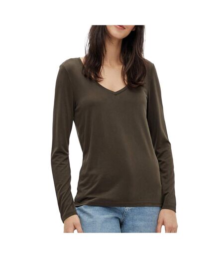 T-Shirt kaki femme pieces pckamala - s