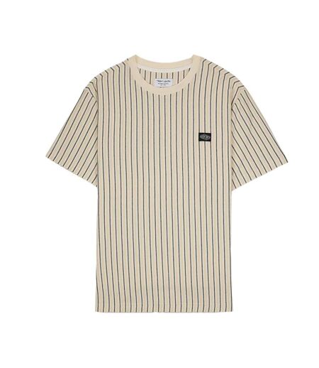 T-shirt beige/marine homme teddy smith jedo - l