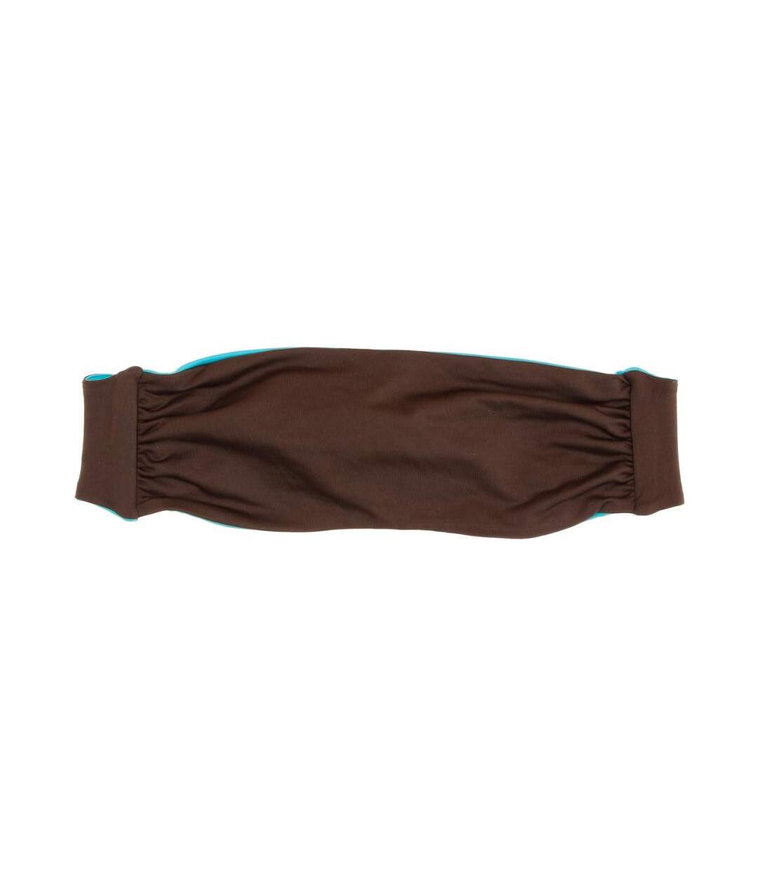 Haut de Bikini Bandeau Réversible Turquoise/Marron Femme Nana Cara Gioia - 36-1